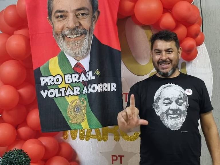 O político petista Marcelo Aloizio de Arruda, morto a tiros pelo bolsonarista Jorge José da Rocha Guaranho, policial penal federal, que invadiu a festa de aniversário temática dele no sábado, 9 de Julho, em Foz do Iguaçu (PR)