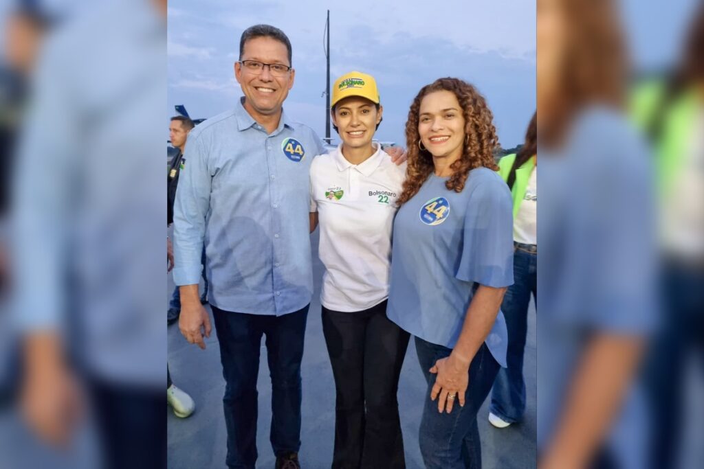 Em Rondônia, Michelle Bolsonaro é recepcionada pelo coronel Marcos Rocha e a base feminina do União Brasil em prol da reeleição